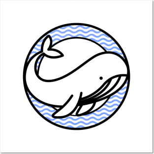Preppy Whale Emblem Posters and Art